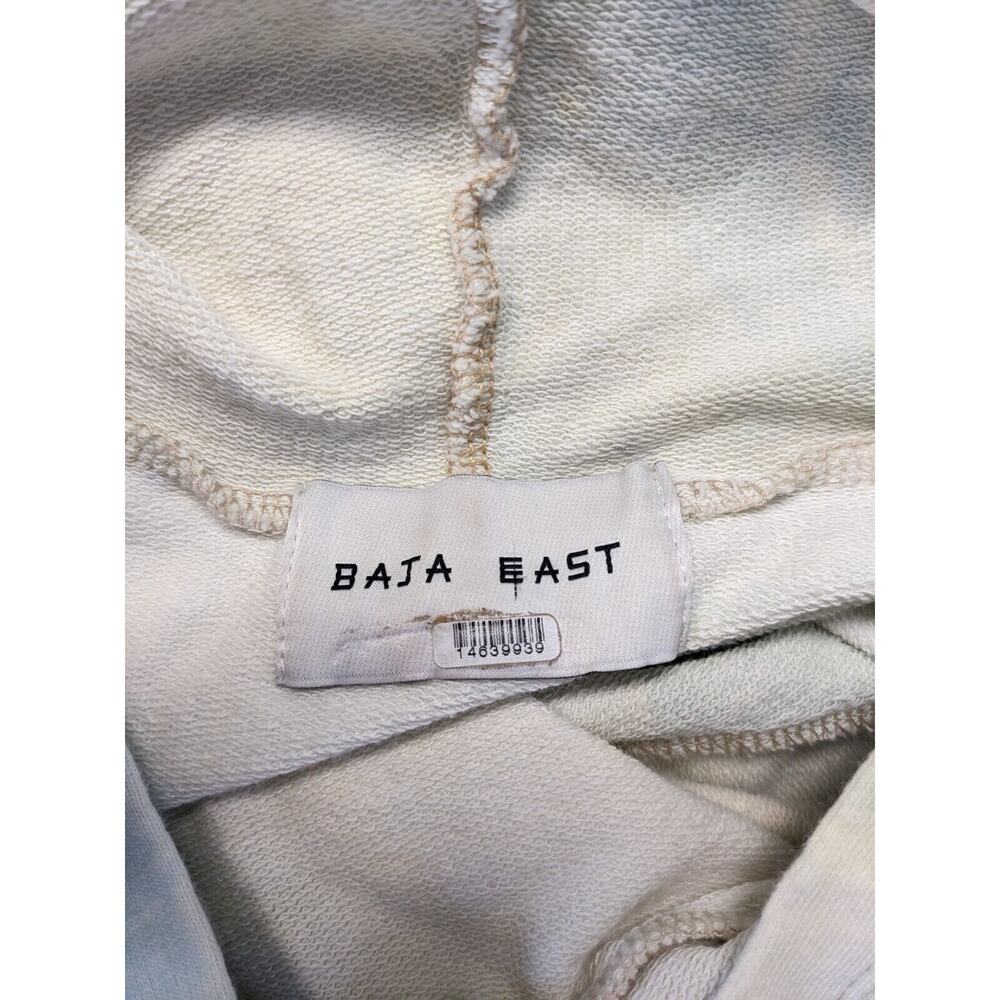 Baja East Size 1 Tie Dye Hoodie Pullover Green Yellow 100% Cotton Long Sleeves - Picture 10 of 10